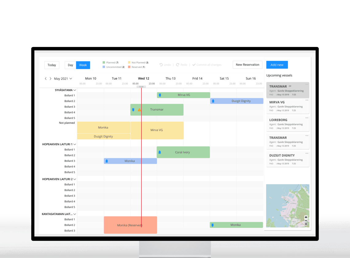 Predictive Berth Planning — Fintraffic vessel scheduling dashboard