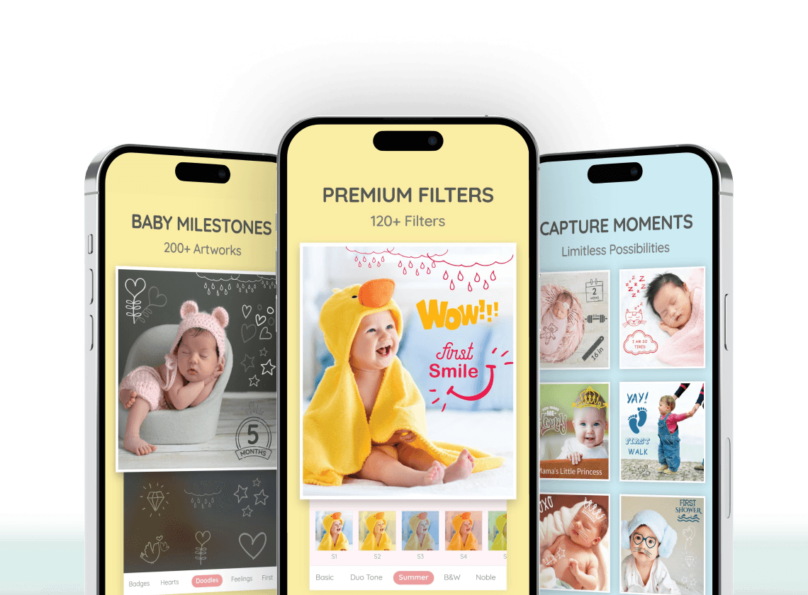 Baby Photo App — NewBorn milestone templates and photo filters