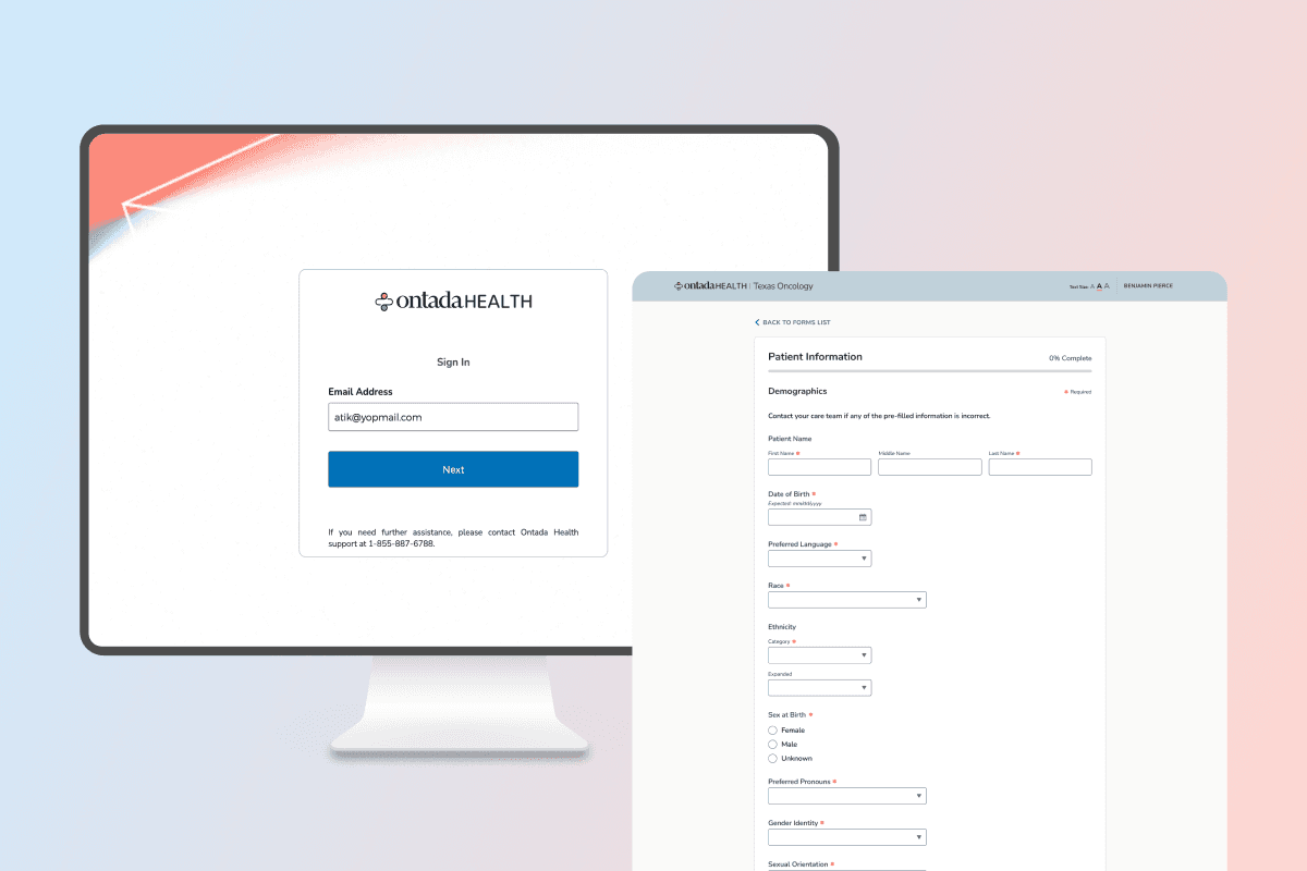 Ontada Health — Scalable patient intake oncology form experience