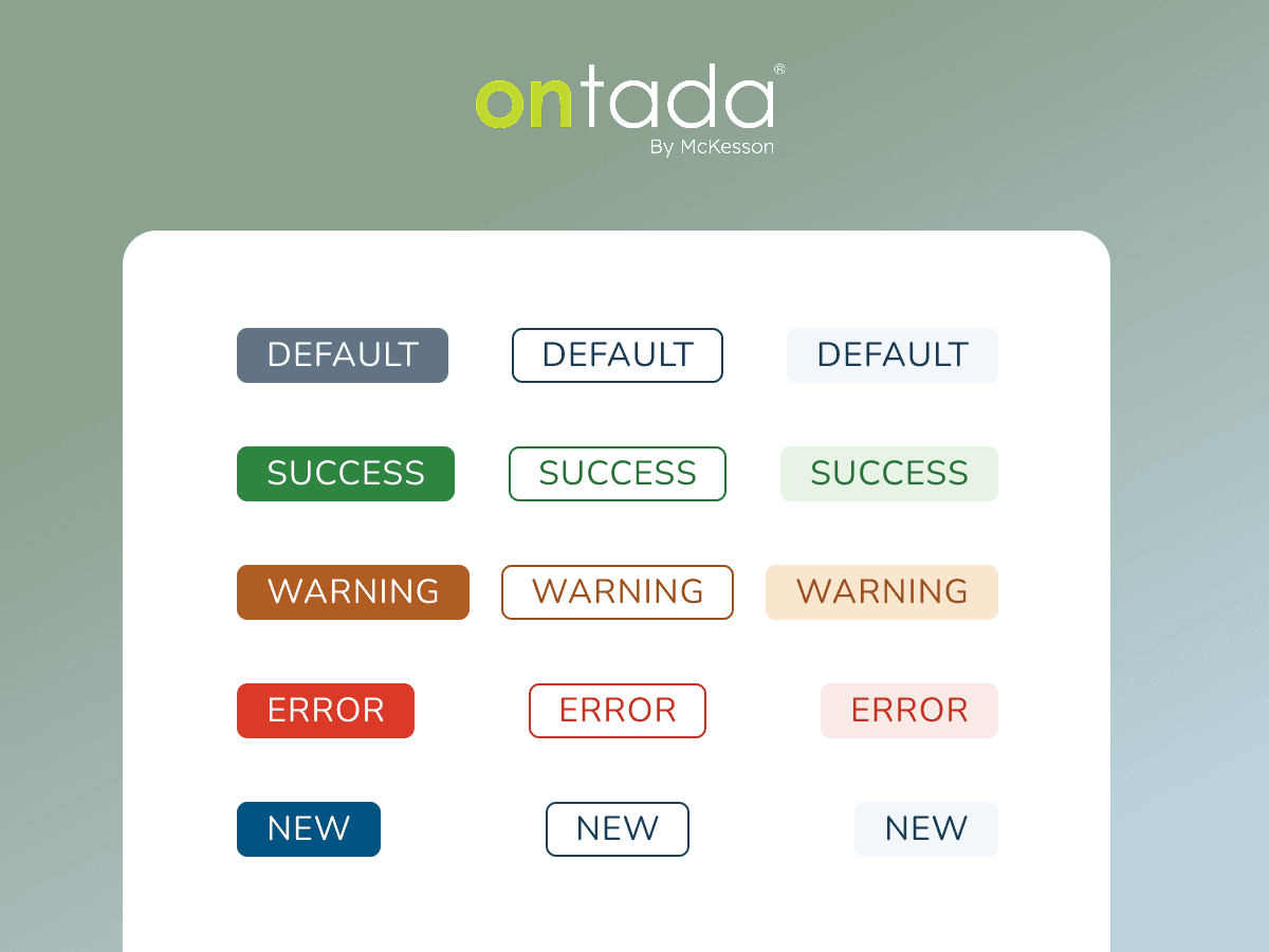 Ontada Design System — Atomic design system for clinical products