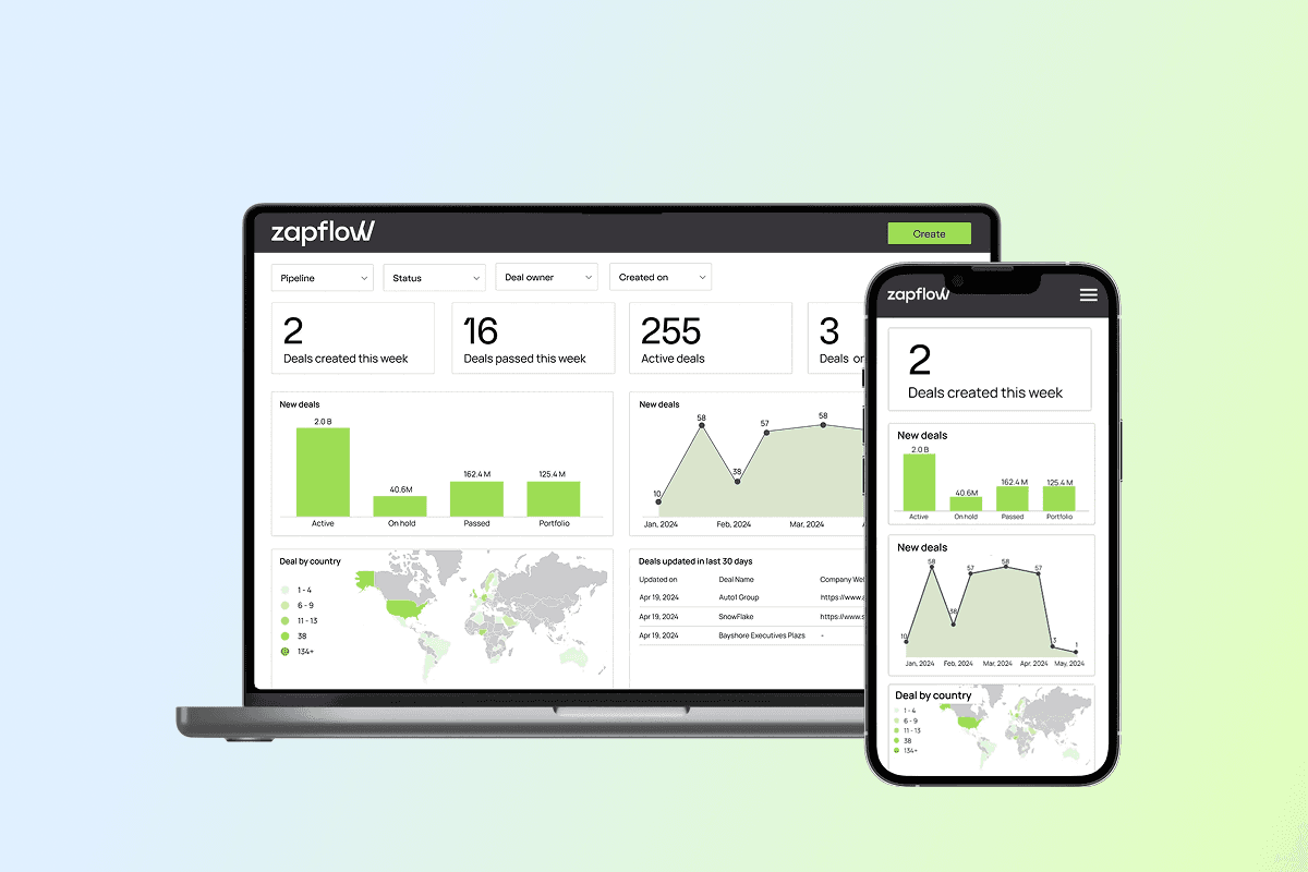 Zapflow — Investor Portal Redesign